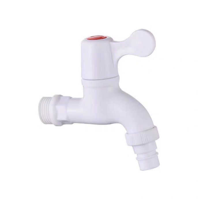 Plastic Saving Cold Water Wall PVC Tap One Way Faucet Type With Nozzle Professional Supplier