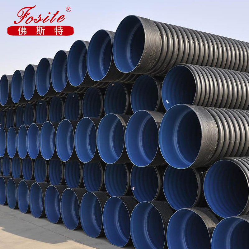 SN4 SN8 SN16 18 inch HDPE double wall corrugated PE drainage pipe DWC hdpe plastic culvert pipe