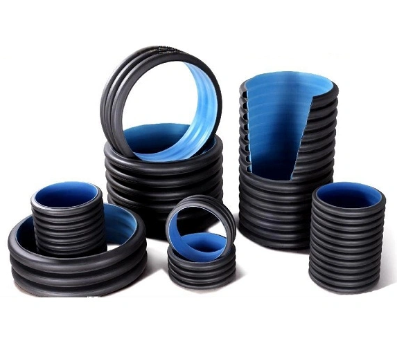 SN4 SN8 SN16 18 inch HDPE double wall corrugated PE drainage pipe DWC hdpe plastic culvert pipe