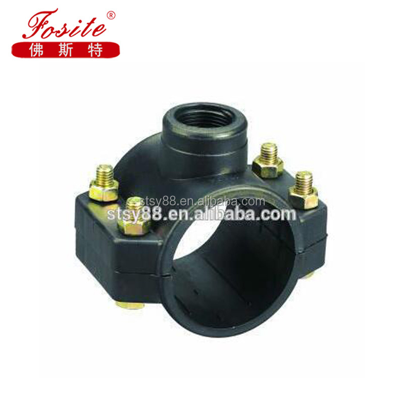 Factory price Grey UPVC Pipe Sleeve Rubber  PP Saddle Clamp