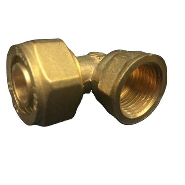 PEX Compression Brass fitting Wholesale 16mm 20mm Water Tube Plumbing Materials Brass PEX Pipe Fittings