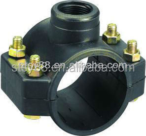 Factory price Grey UPVC Pipe Sleeve Rubber  PP Saddle Clamp