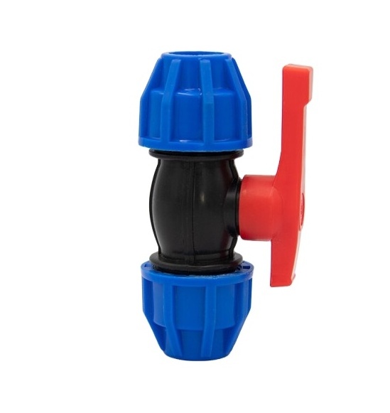 High Quality HDPE Valve Irrigation PP HDPE Compression Garden Irrigation Ball Valve Pipe Fittings For Irrigation System