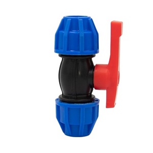 High Quality HDPE Valve Irrigation PP HDPE Compression Garden Irrigation Ball Valve Pipe Fittings For Irrigation System