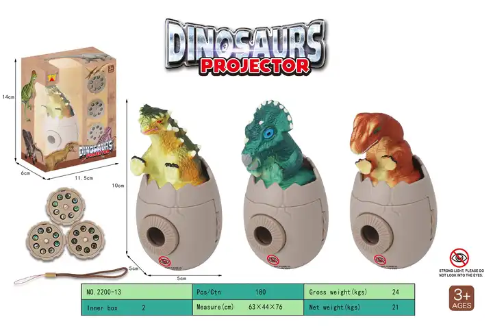 Children Projection Flashlight Early Education dinosaur plate eggs dino projection funny light  bird suction plastic kids toys