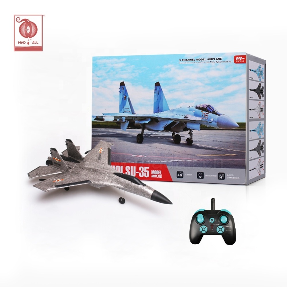 Hot Sales SU35 Airplane with LED Night Light EPP Foam Glider Aircraft Model RC Plane Radio RTF Remote Control Toys Battery L-186