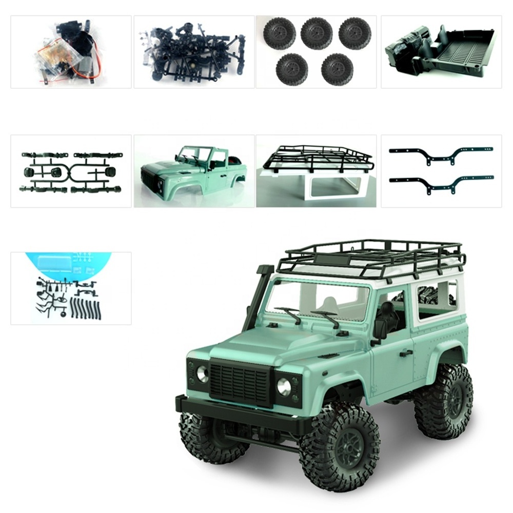 MN90 1/12 Four-wheel Drive Model Off-road Vehicle KIT Climbing Remote Control Model Car For adult