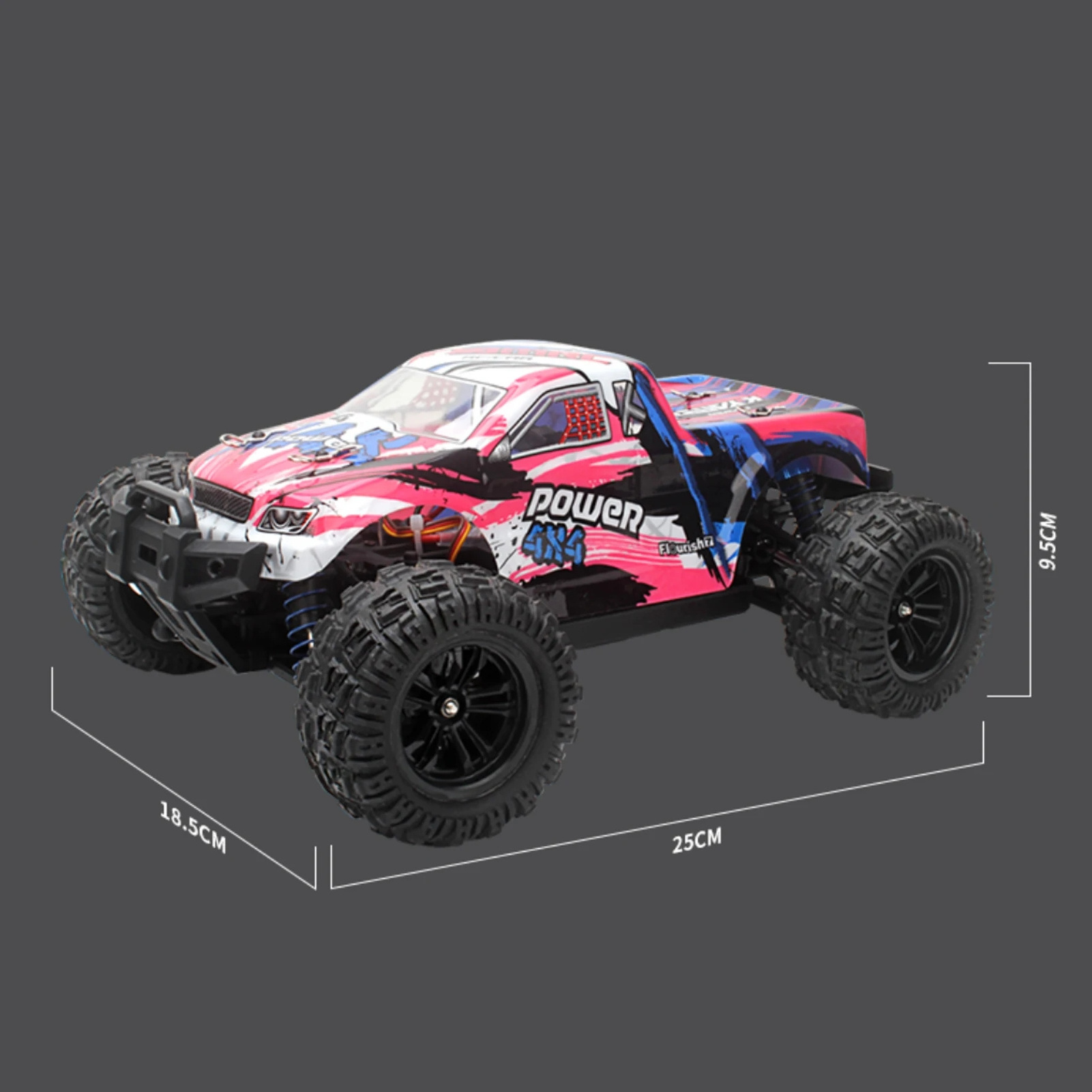 KYAMRC KY-2819A 1:18 RC Car All Terrain 2.4GHz 4WD Off-Road Remote Control Crawler Truck 35KM/H High Speed Racing Vehicle Gift