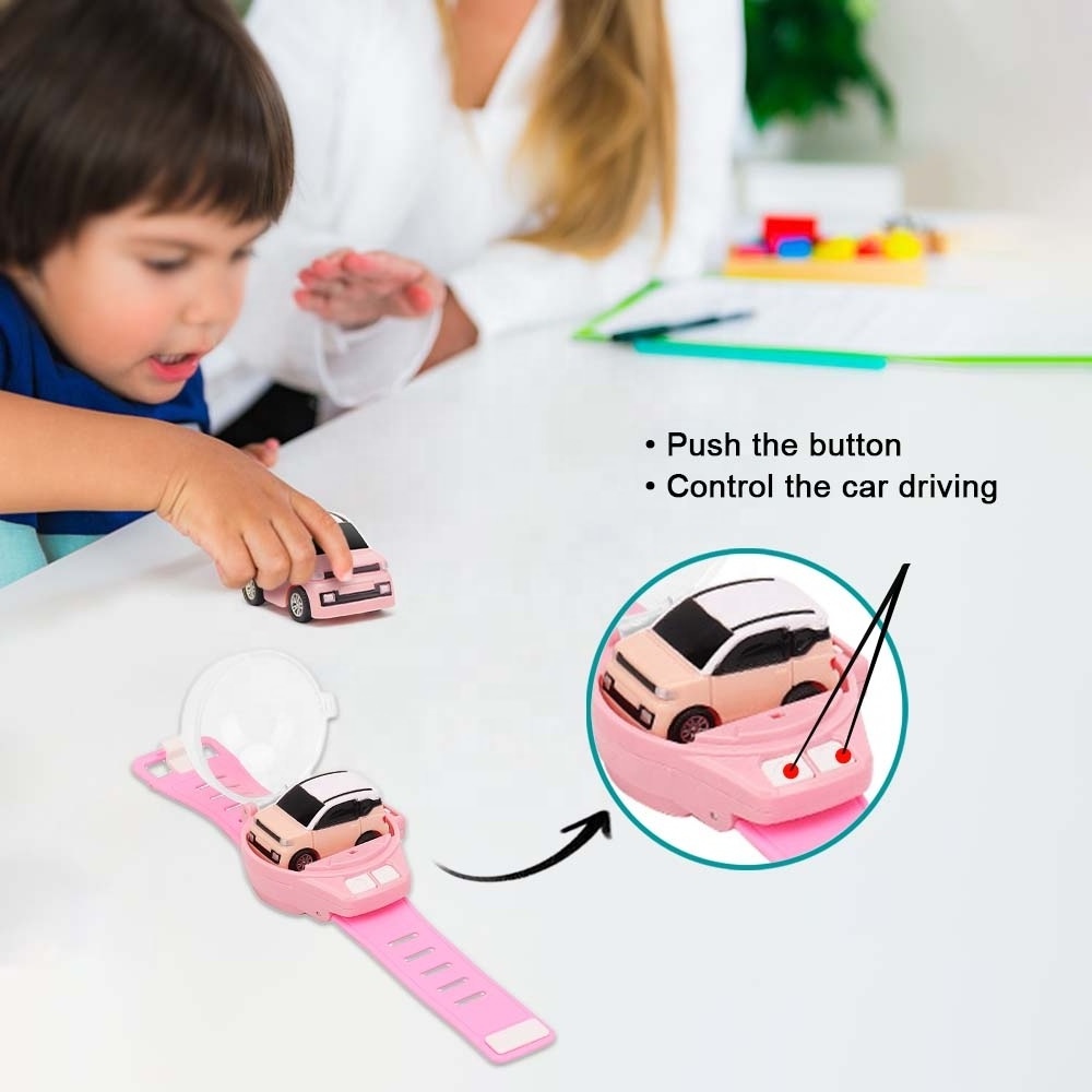 Hot Sale Watch Control Small Car Electric Children Toys Car Smallest Remote Control Watch RC Car for Kids Battery Outdoor 200m