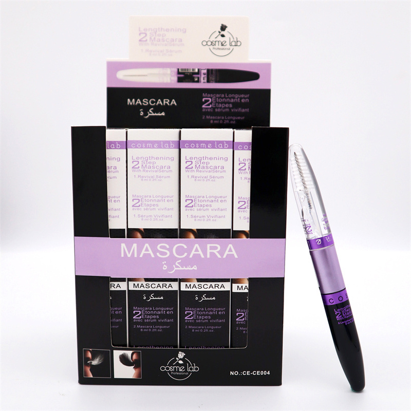 Cosme Lab Wholesale Custom Private Label Black lash nourishing two face mascara extender Long Lasting lengthening mascara