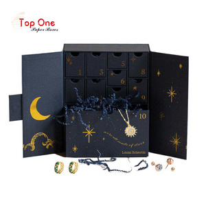 Empty Beauty Calendar Boxes Makeup Ramadan Surprise Jewelry Paper Gift Box 24 Days Countdown Calendar Christmas Advent Calendar