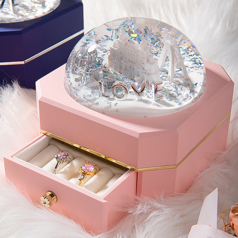 Wholesale Custom Luxury Crystal Ball Packaging Box Necklace Jewelry Boxes And Valentine's Day Ring Boxes Jewellery Packaging