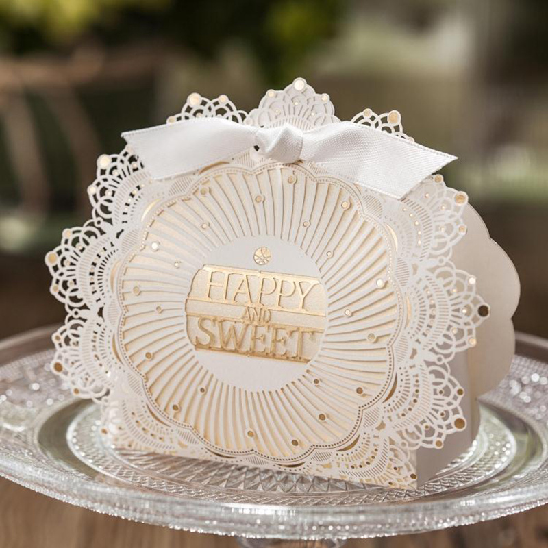 In Stock Luxury Design Guests Reception Portable Wedding Candy Favor Boxes for Sweet