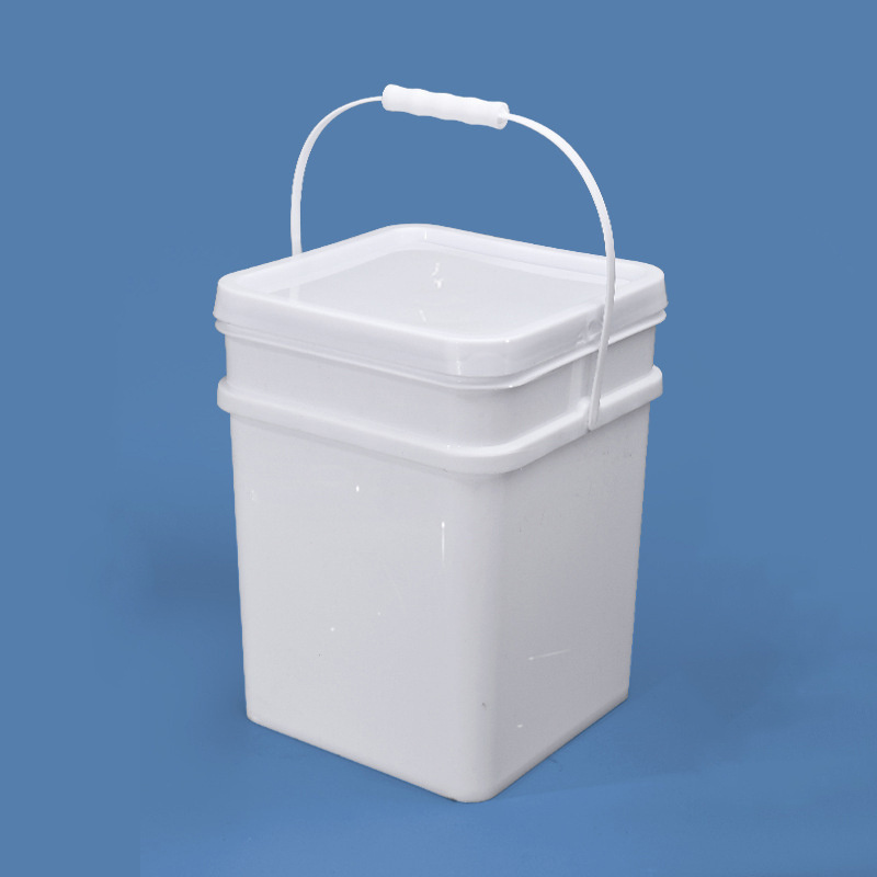 Custom 2-25 Liter Airtight Food Grade White Catering Mixing Plastic Buckets with Lid and Handle Storage Container Pail Barrel