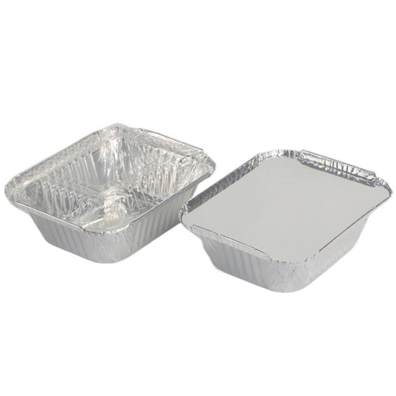 650ml 1000ml Foil Pan Tray Disposable Aluminum Foil Food Container Disposable Food Tray With Paper/Plastic/Aluminium Lid