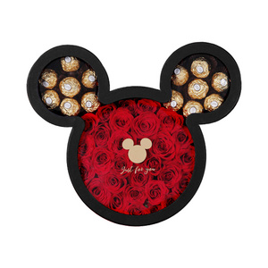 Luxury Flower Gift Box Valentine's day Christmas Chocolate Paper Flower Box Mickey Creative Rose Boxes