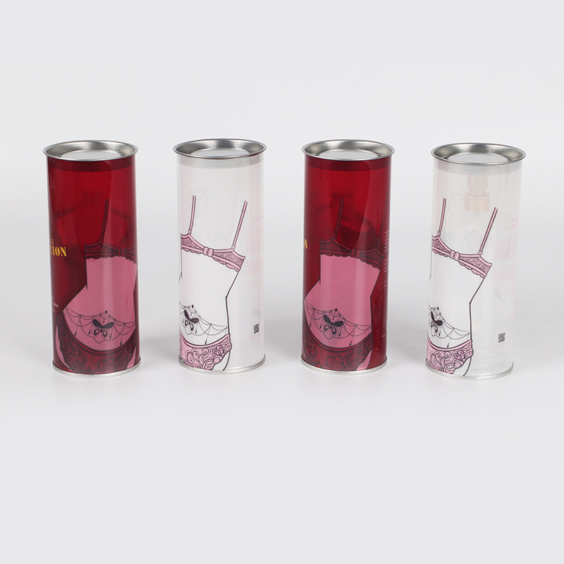 Gift & Candy Packaging Clear Plastic Tube PVC PET Paint Can With Iron Lid and Bottom