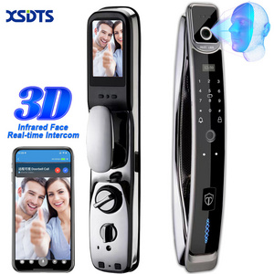 Smart Door Lock With Video Intercom Face Recognition Fingerprint Password IC Card Unlock Wifi Digital lock