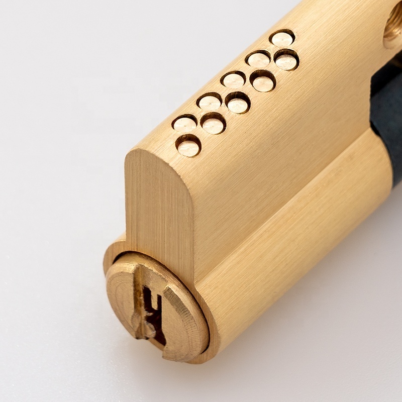 high quality solid brass rim with key security euro brass cylinder lock door lock cylinder