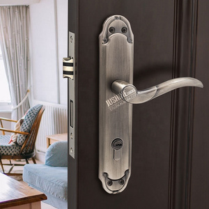 High Quality Designer Iron Aluminium Alloy Door Handle Lock Interior Bedroom Door Handle And Locks