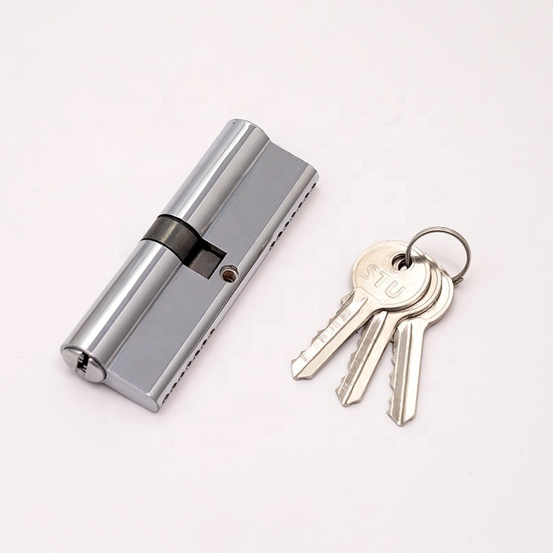 computer key aluminum door lock cylinder set cheap price chrome mortise lock cylinder set