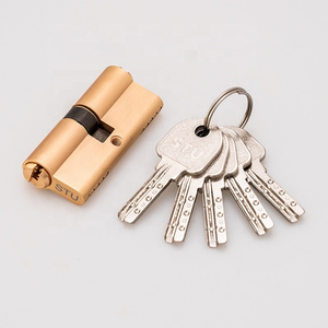 double pin euro profile mortise open rod vn copper key knob door half brass cylinder lock