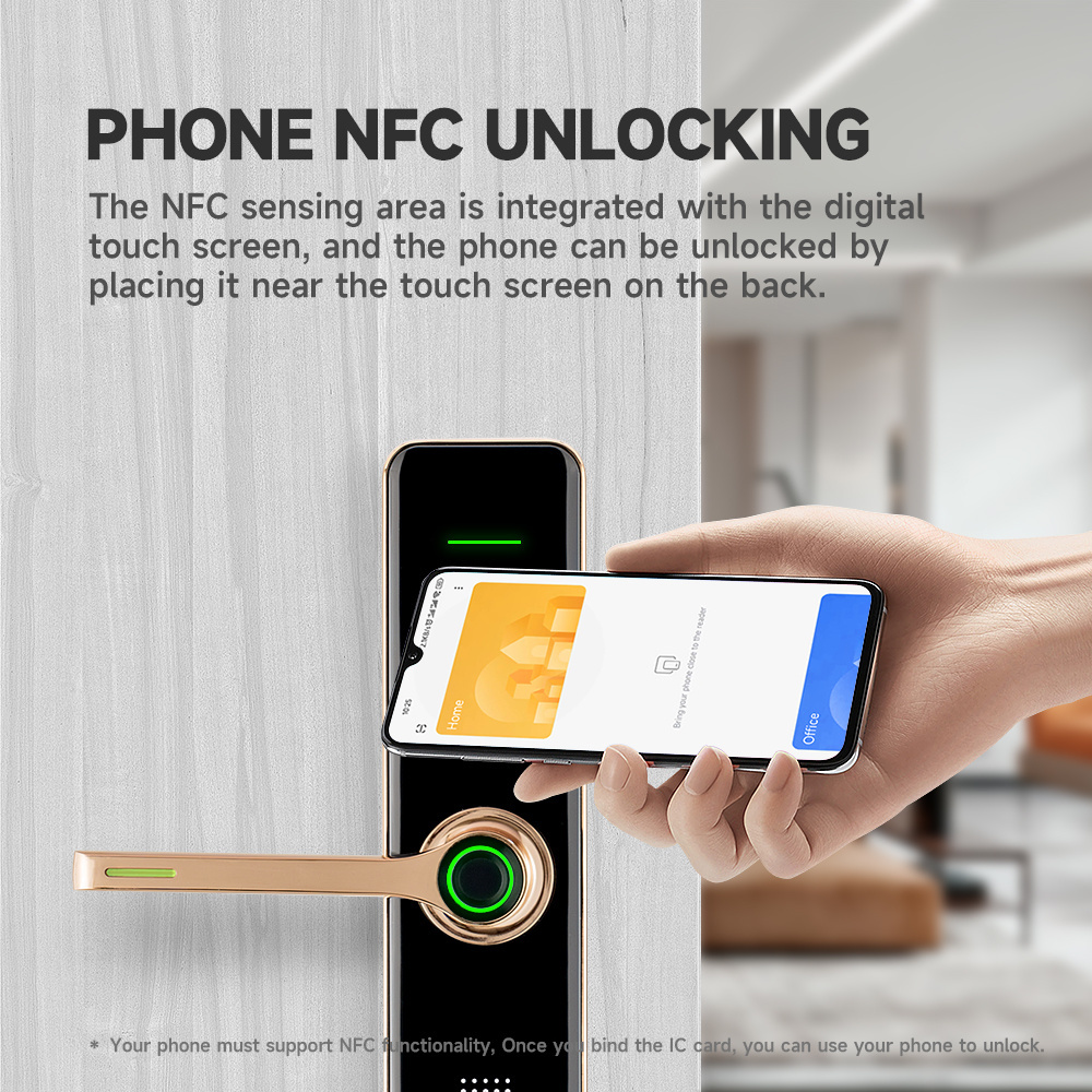 Hotel Apartment Buildings 5A Ring Phone Smart Lock China Manufacturer WiFi Unlock Fingerprint Door Lock