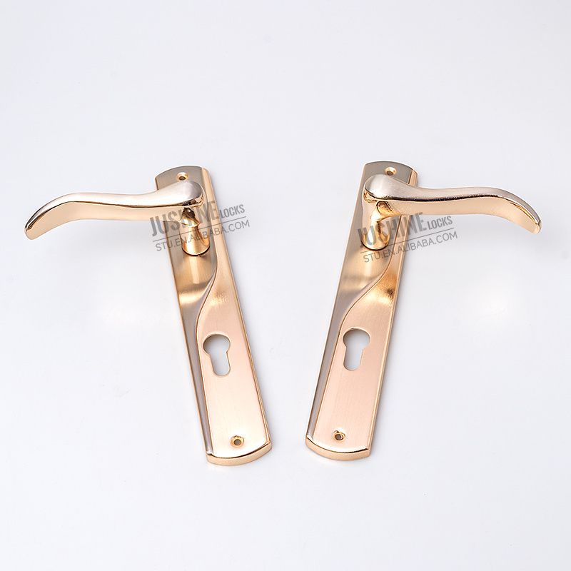 High quality front door handles and locks in china with lock double door handles long bar