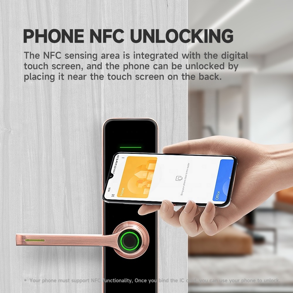 2022 New Design Rfid Keyness Fingerprint Android iPhone App Keyless Connected Multipoint Smart Lock