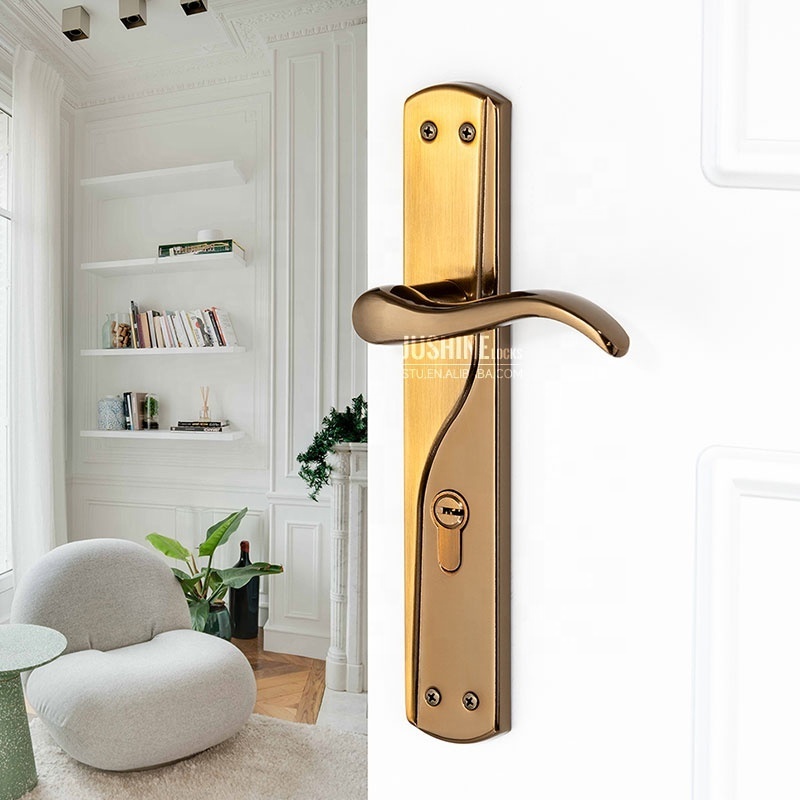 High quality front door handles and locks in china with lock double door handles long bar