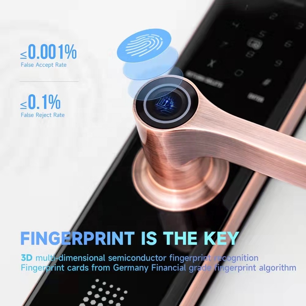 2022 New Design Rfid Keyness Fingerprint Android iPhone App Keyless Connected Multipoint Smart Lock