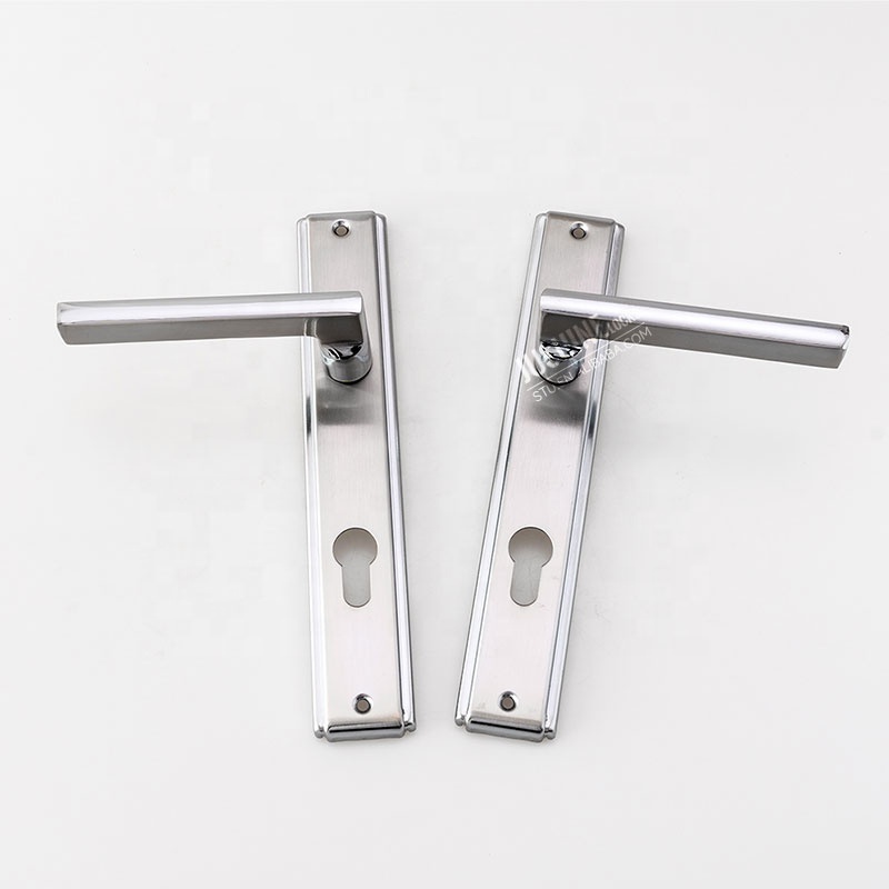 2022 Middle East Hot Sale Satin Brushed Nickel Steel Classic Square Door Handle