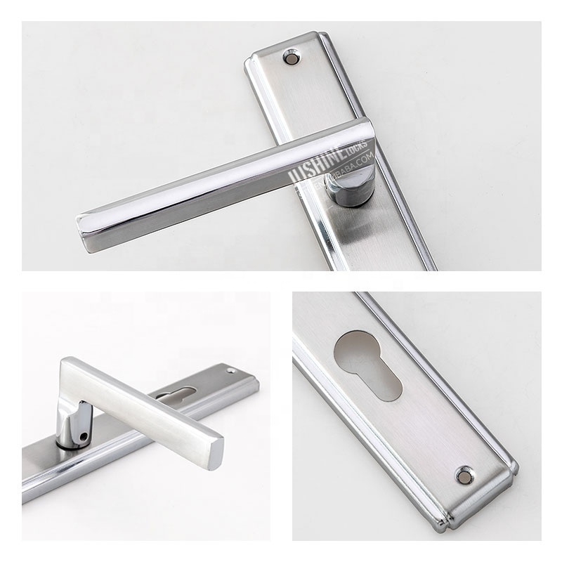 2022 Middle East Hot Sale Satin Brushed Nickel Steel Classic Square Door Handle