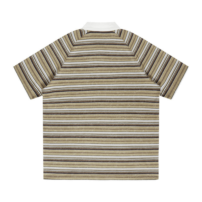 Oem 280GSM High Quality Men's Cotton Chinese Clothing Manufacturers Striped T Shirt Classic Stripe Round Neck Striped T-