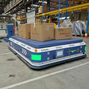 STUAA Automatic Navigation Trackless Steerable Transfer Trolley Automated Guided Vehicle Robot AGV Transfer Cart