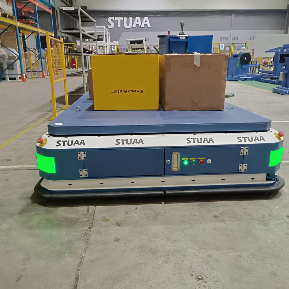 Factory price customized industrial agv robot transfer trolley steerable agv transfer cart