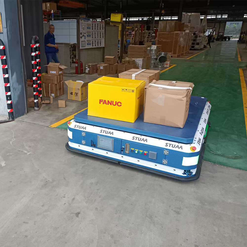 Factory price customized industrial agv robot transfer trolley steerable agv transfer cart