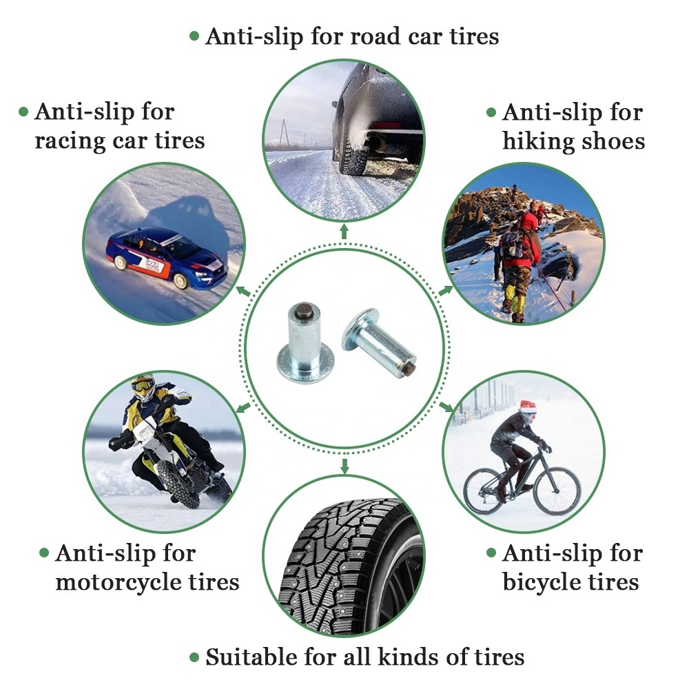 JX9-11-1 Carbide customized Tires Studs ice spikes for Tires-Security  Car/Snow mobile/Bicycles/Shoes/ATV/Motorcycle