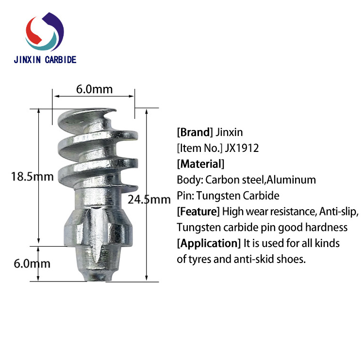 JX1912 Ice Spikes For Tractor Tire Tungsten Carbide Motocross Studs
