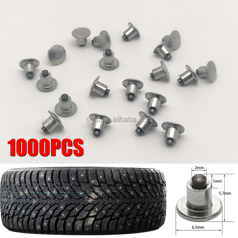 Hot Selling 6.5 mm 1000pcs/bag screws Spikes JX6.5-5.7-1 Snow tire nails Stud