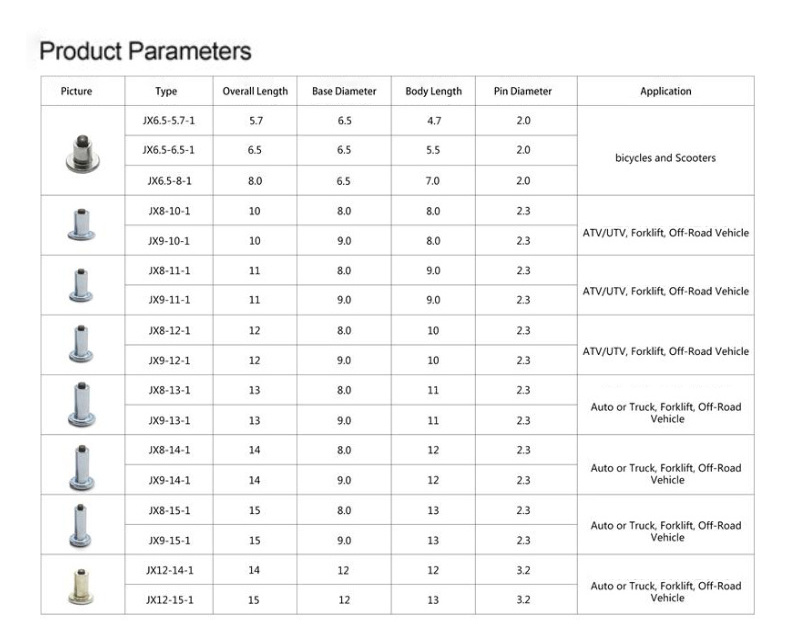 New Style Screw Spike JX6*6-H27 Snow Ice Racing Tyre Studs with Studded Tool
