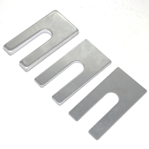 U Shape Slotted Window Shims Door Washer Customization Aluminium Horse Shoe Packers