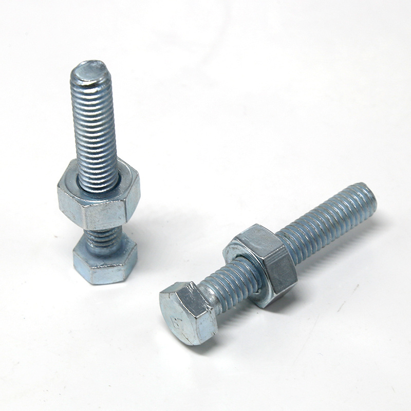 Heavy Bolt Nut A325 A307 Grade B Zinc Plated Metric M33 M36 M42 Grade 4.8 8.8 10.9 Din933 DIN931 Astm A193 B7 Hex Bolts