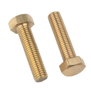 Fastener Manufacture DIN 933 DIN 931 M3 M4 M6 M8 M10 Brass Hex Head Bolt