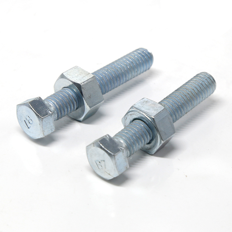 Heavy Bolt Nut A325 A307 Grade B Zinc Plated Metric M33 M36 M42 Grade 4.8 8.8 10.9 Din933 DIN931 Astm A193 B7 Hex Bolts