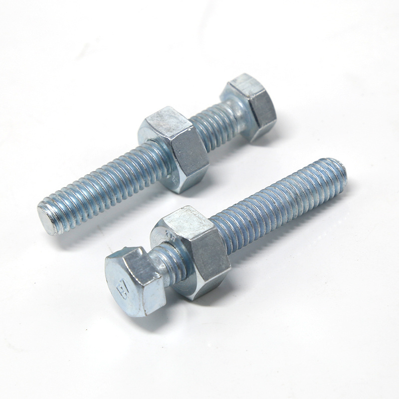 Heavy Bolt Nut A325 A307 Grade B Zinc Plated Metric M33 M36 M42 Grade 4.8 8.8 10.9 Din933 DIN931 Astm A193 B7 Hex Bolts