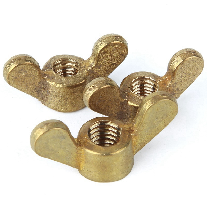 high quality m5 m6 m8  butterfly wing nut brass wing bolt and wing nuts