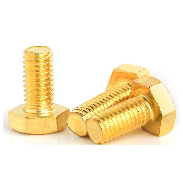 Fastener Manufacture DIN 933 DIN 931 M3 M4 M6 M8 M10 Brass Hex Head Bolt