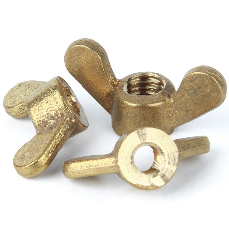 high quality m5 m6 m8  butterfly wing nut brass wing bolt and wing nuts