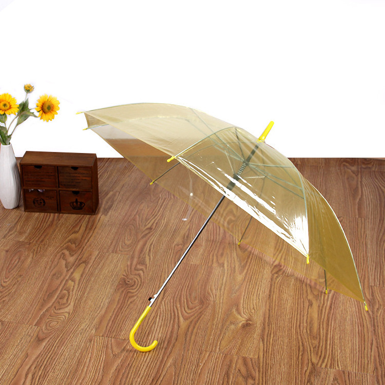 High Quality Cheap Rainproof Custom Transparent Logo Printing Disposable Umbrella